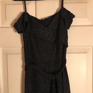 Premier Amour Black Glitter Jumpsuit size 10